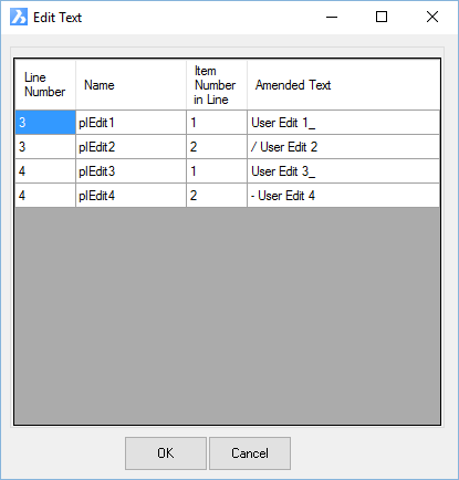 Edit User Input Fields